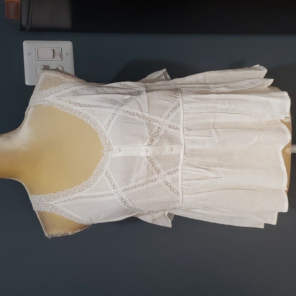 NWT Current/Elliott StarWhite Cotton Lace Tiered Tank Top Sz 3 (approx US 8) - Picture 2 of 15